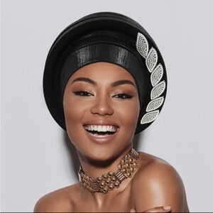 Elegant Black and Silver Women's Hat